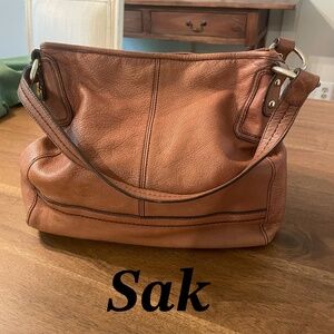 The SAK tobacco genuine leather bag AND matching phone case